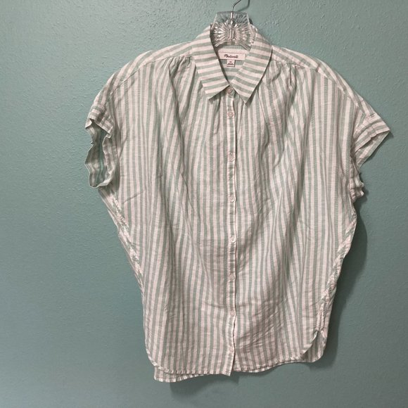 Madewell Tops - Madewell Central in Mint Stripe XS